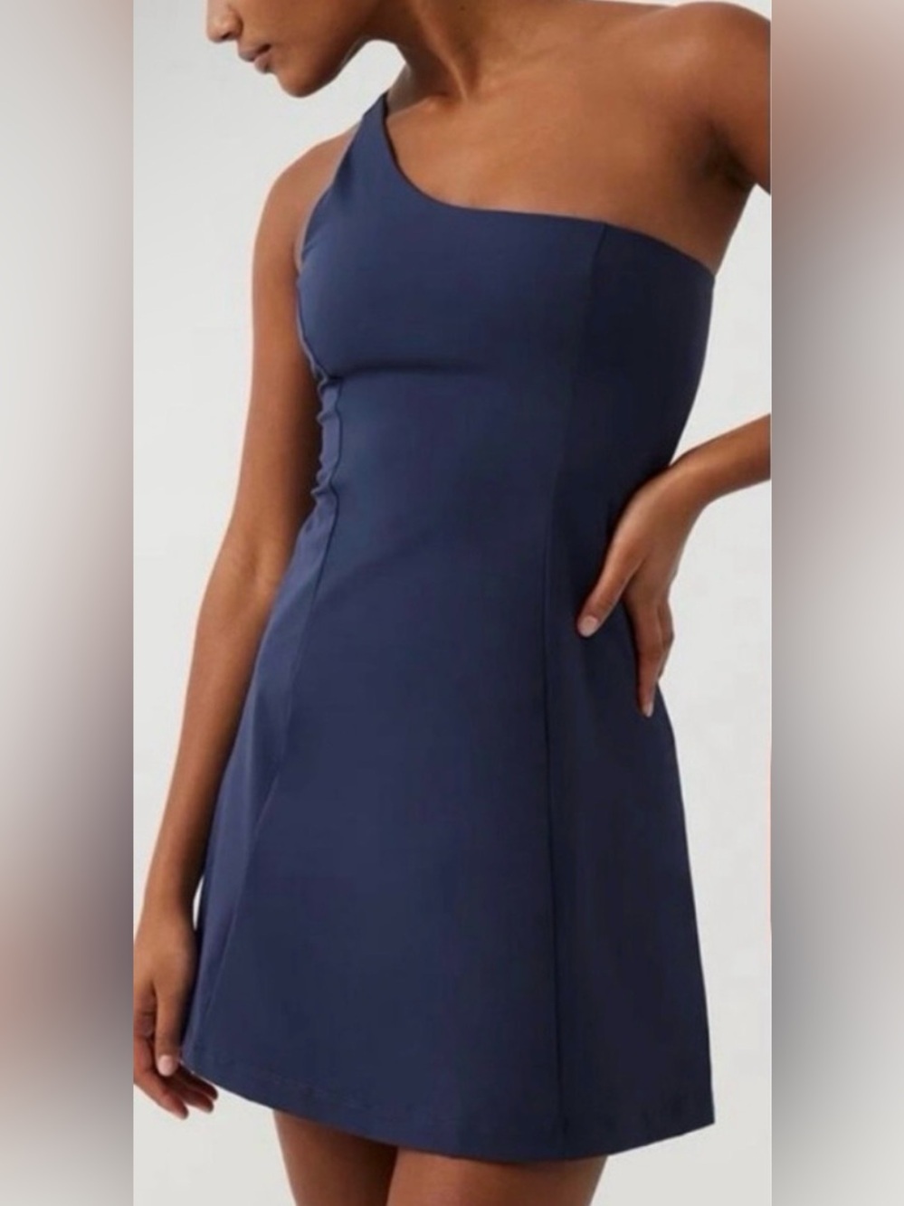 Outdoor Voices One-Shoulder Exercise Dress Navy Size Small EUC